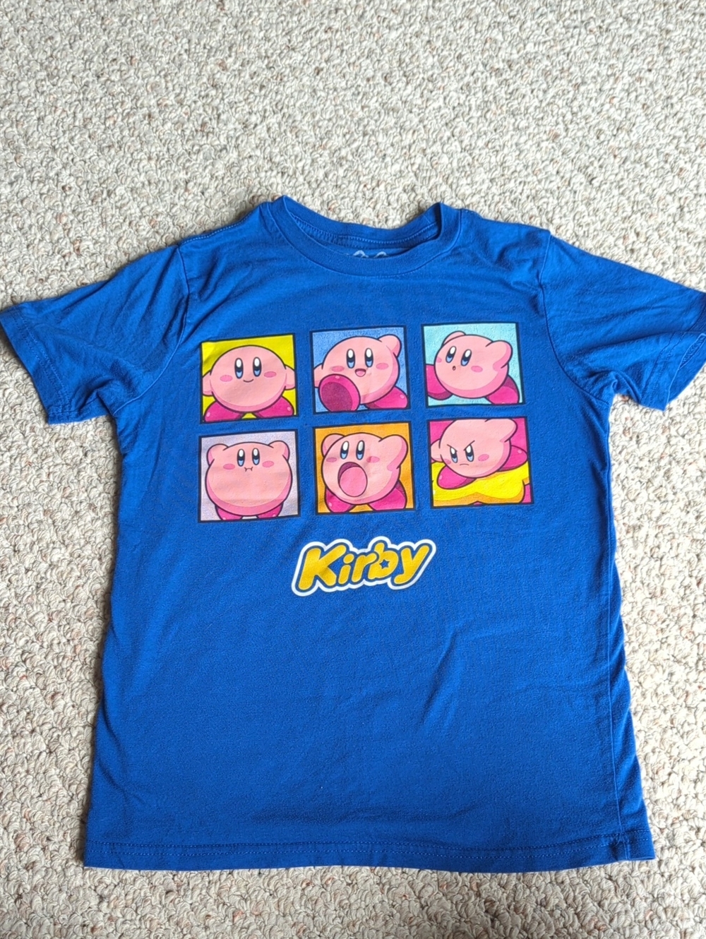 Kirby Tee Shirt Boys Medium Kids Blue T-shirt